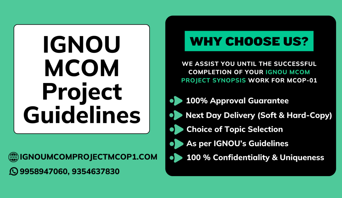 IGNOU MCOM Project Guidelines