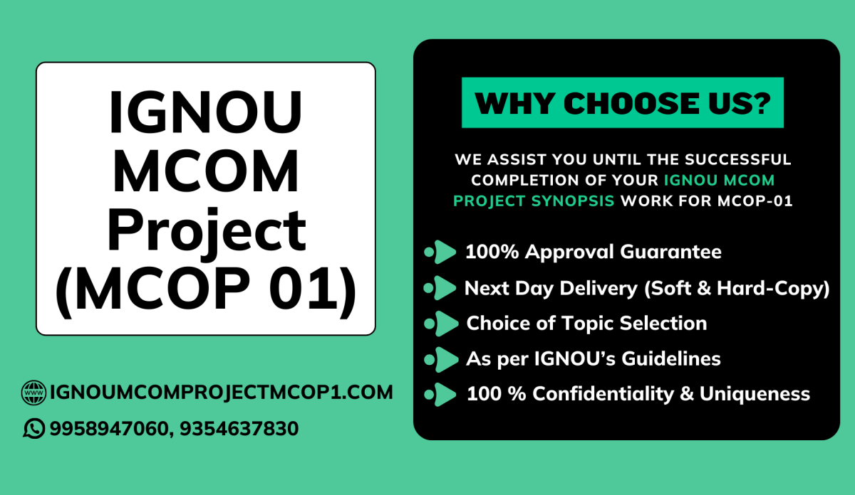 ignou mcom project mcop 01